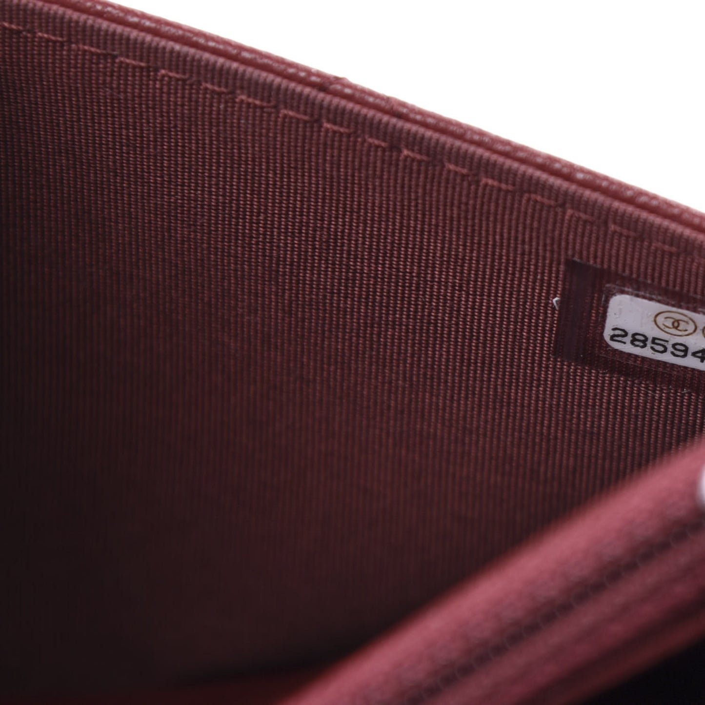Lambskin Quilted Infinity Wallet On Chain WOC Burgundy