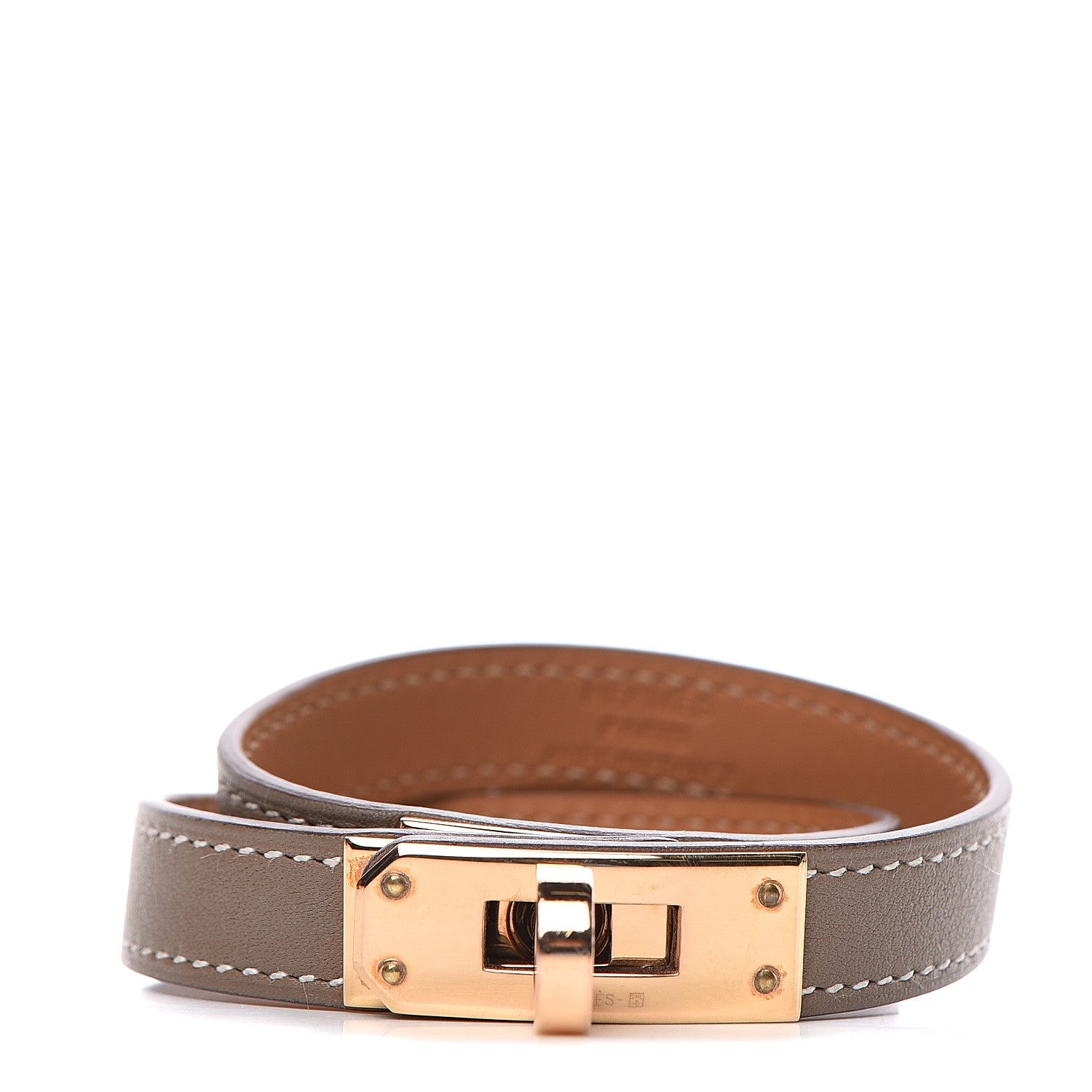 Hermes Swift Kelly Double Tour Bracelet S Etoupe 1 of 5