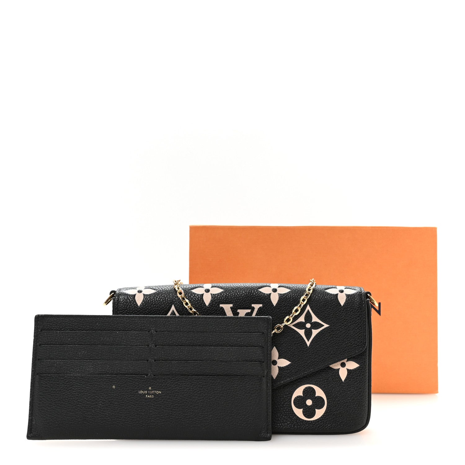Louis Vuitton Empreinte Monogram Giant Felicie Pochette Black Beige 10 of 10