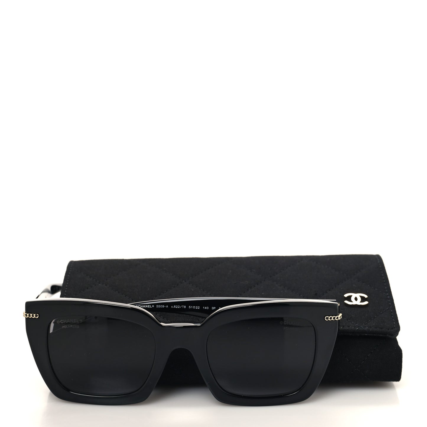 Acetate Square Sunglasses 5509-A Black