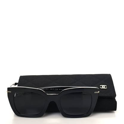 Chanel Acetate Square Sunglasses 5509-A Black 9 of 9