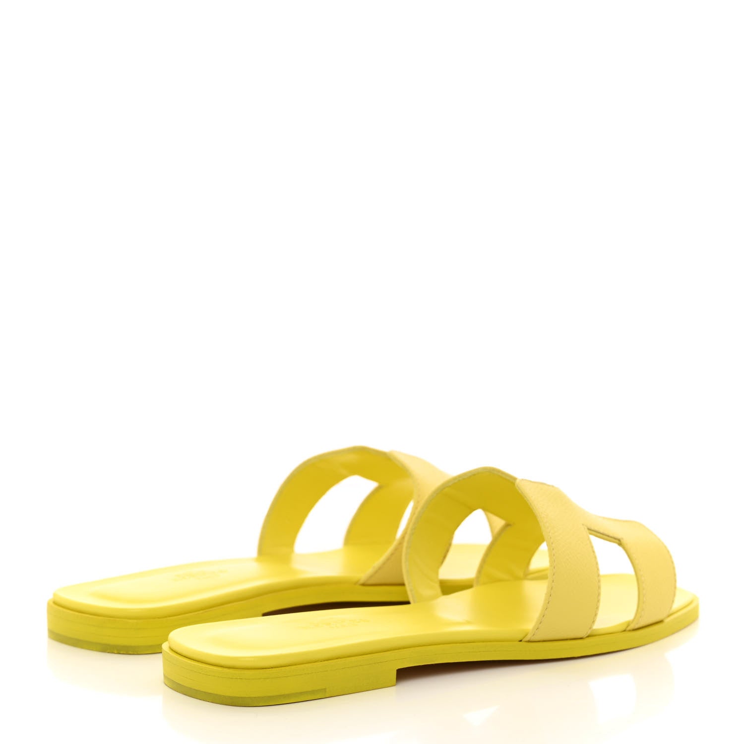 Hermes Epsom Oran Sandals 38 Jaune Pollen 4 of 10