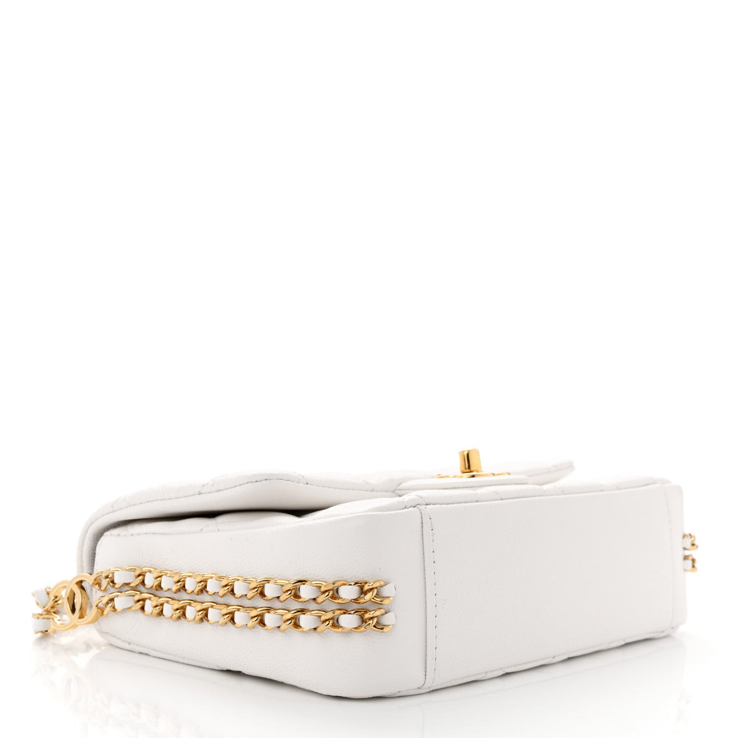 Caviar Quilted Mini CC You Flap White