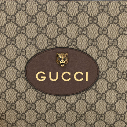 Gucci GG Supreme Monogram Neo Vintage Zip Wristlet Pouch Beige New Acero Crop 8 of 8