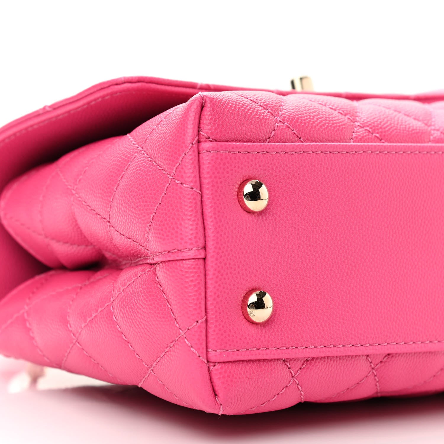 Chanel Caviar Quilted Mini Coco Handle Flap Rose 9 of 11