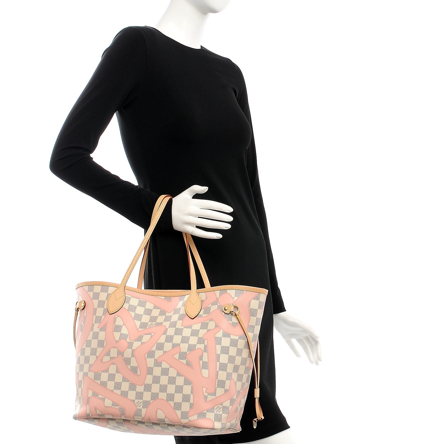 Louis Vuitton Damier Azur Tahitienne Neverfull MM 2 of 9