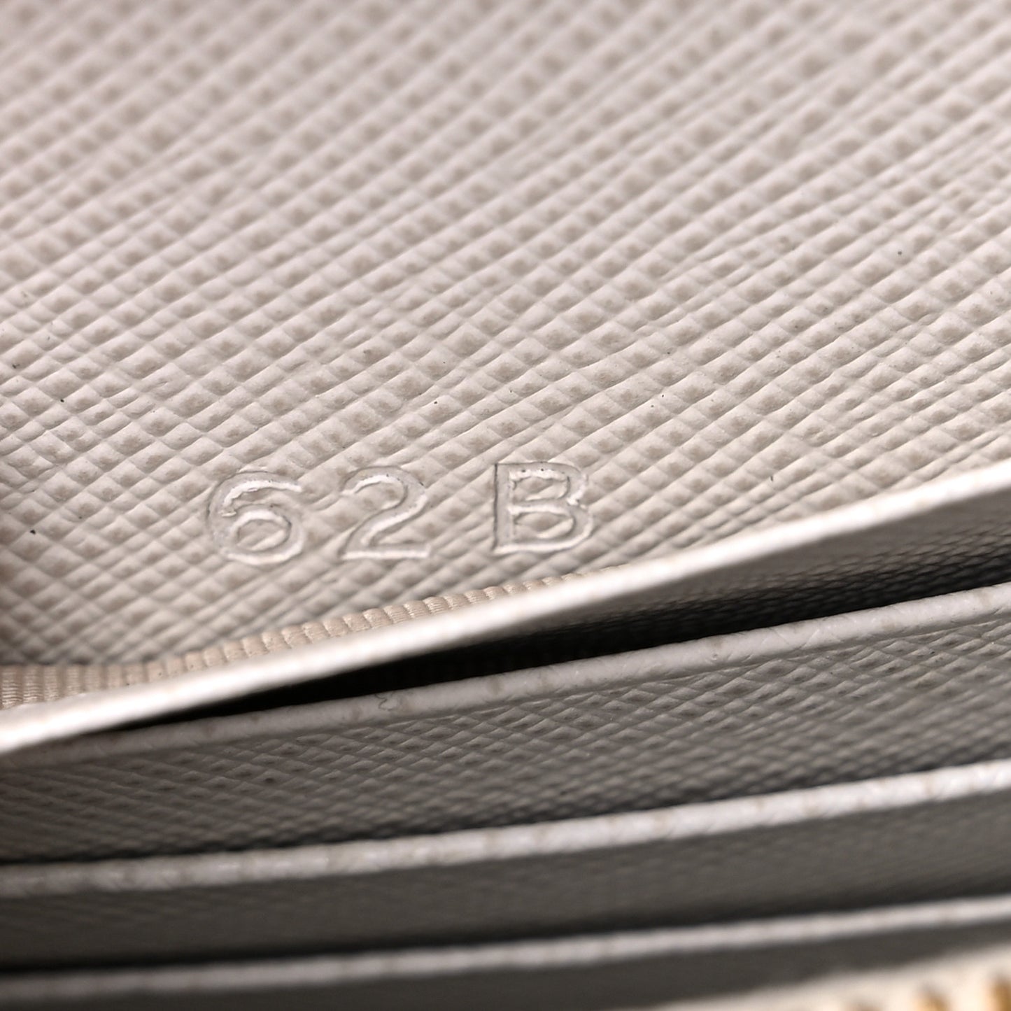 Saffiano Lux Chain Wallet White