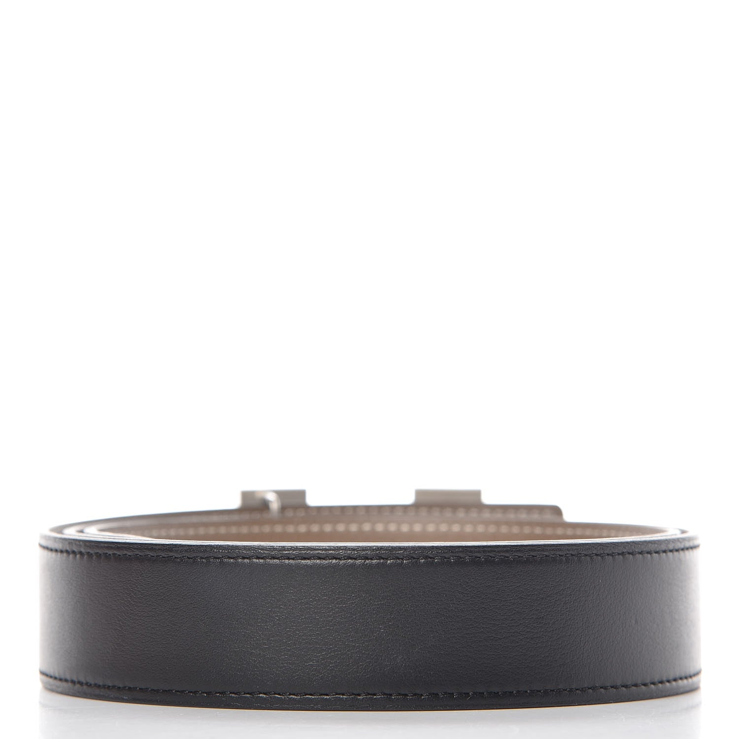 Hermes Box Epsom 32mm H Belt 90 Black Etoupe 3 of 10