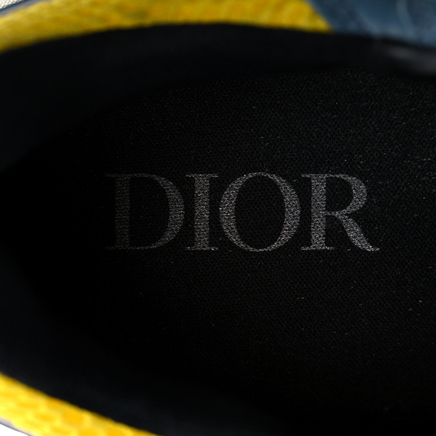 Christian Dior Technical Mesh Calfskin Mens B22 Sneakers 43 Blue Yellow 8 of 13