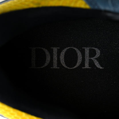 Christian Dior Technical Mesh Calfskin Mens B22 Sneakers 43 Blue Yellow 8 of 13