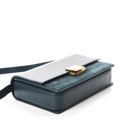 Saint Laurent Smooth Calfskin Suede Medium Bellechasse Dark Turquoise 4 of 11