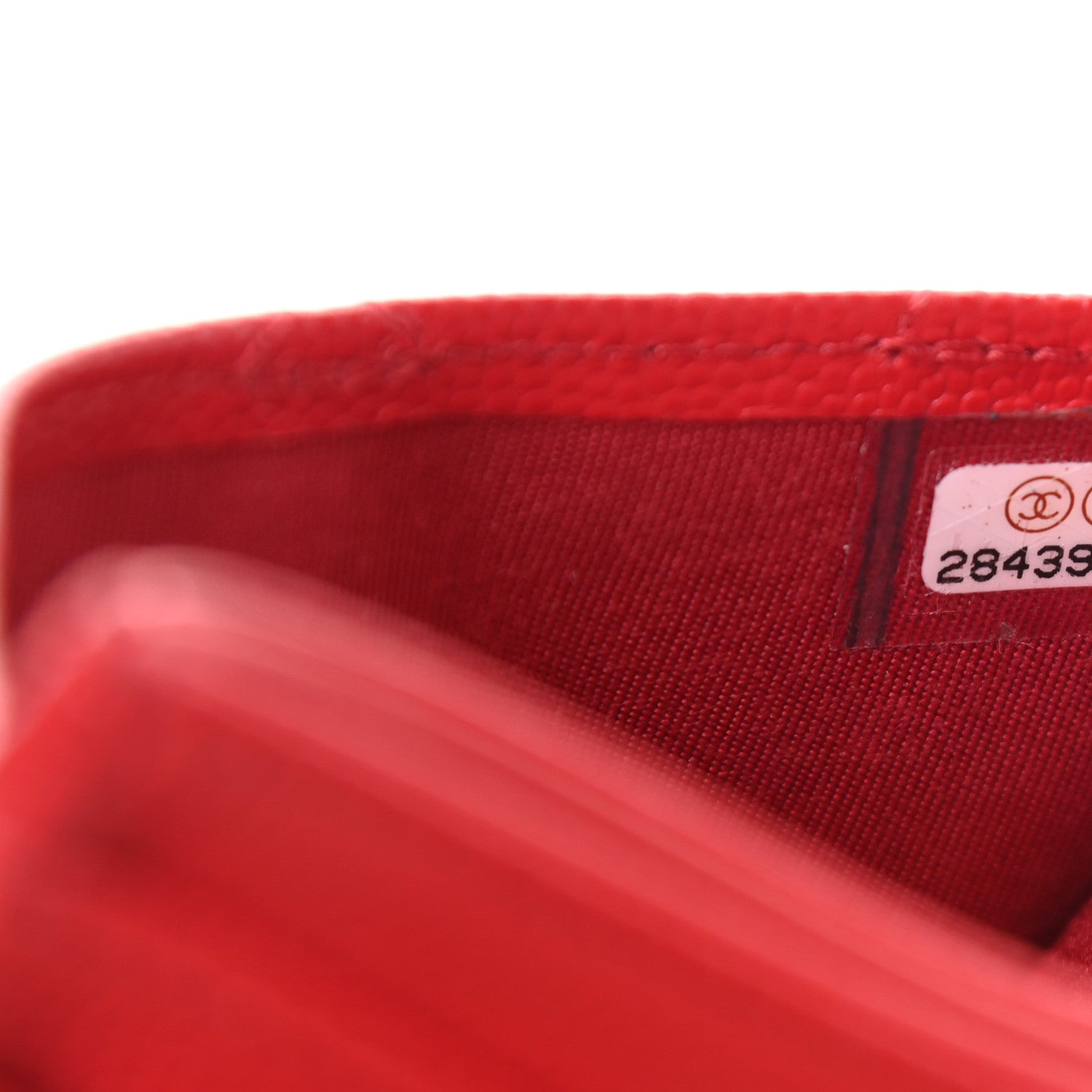 Chanel Caviar Quilted Card Holder Red 8 of 8