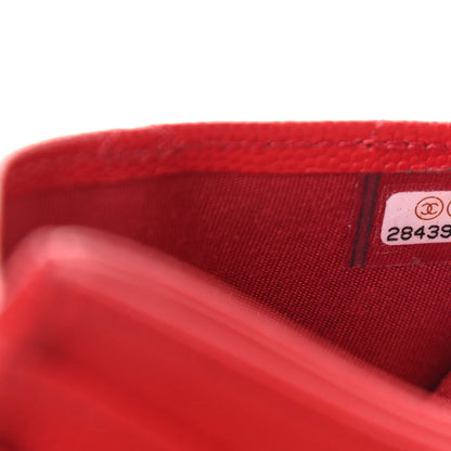 Chanel Caviar Quilted Card Holder Red 8 of 8