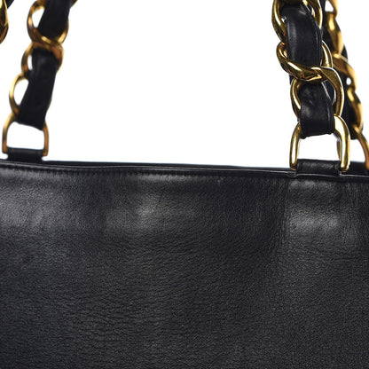 Chanel Calfskin CC Tote Black 10 of 12