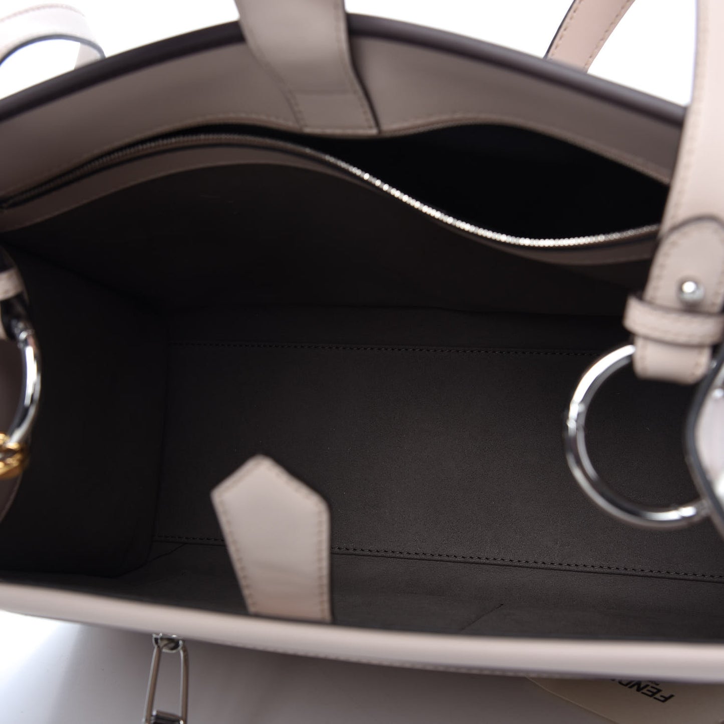 Vitello Century Opaco F is Fendi Bi-Color Regular Runaway Satchel Soap Moresco