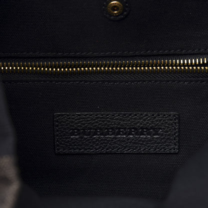 Burberry Canvas Mega Check Brookdale Backpack Black 7 of 8