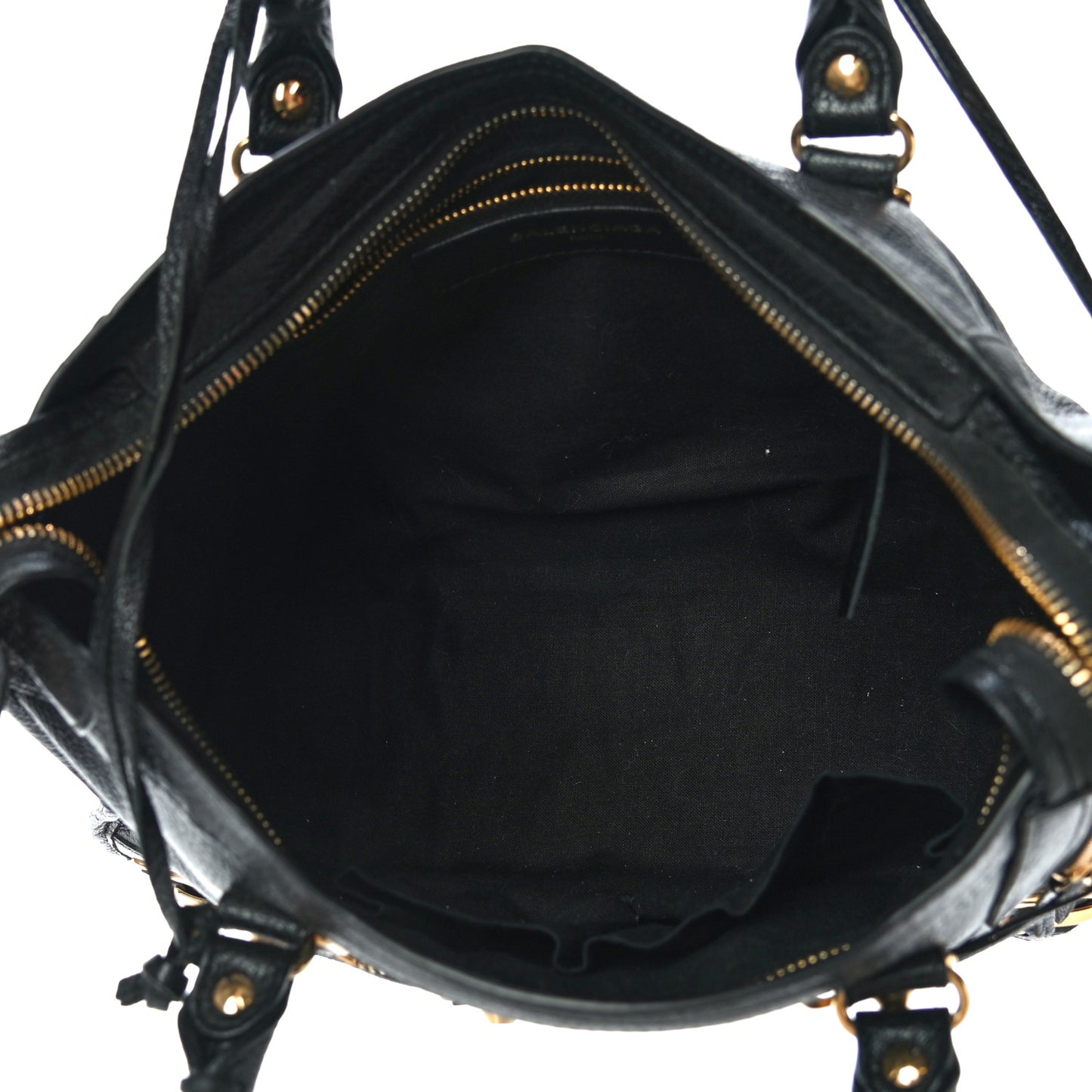 Chevre Gold Metallic Edge Hardware S City Black