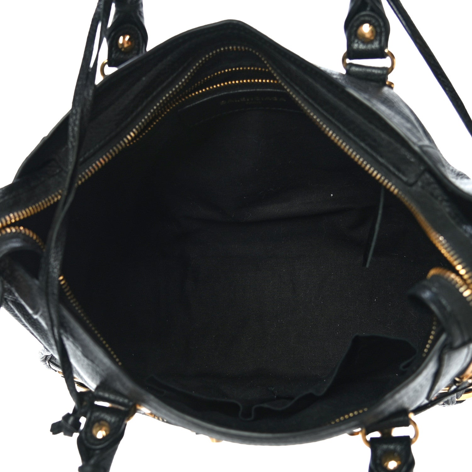 Balenciaga Chevre Gold Metallic Edge Hardware S City Black 5 of 9