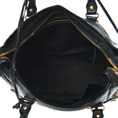 Balenciaga Chevre Gold Metallic Edge Hardware S City Black 5 of 9