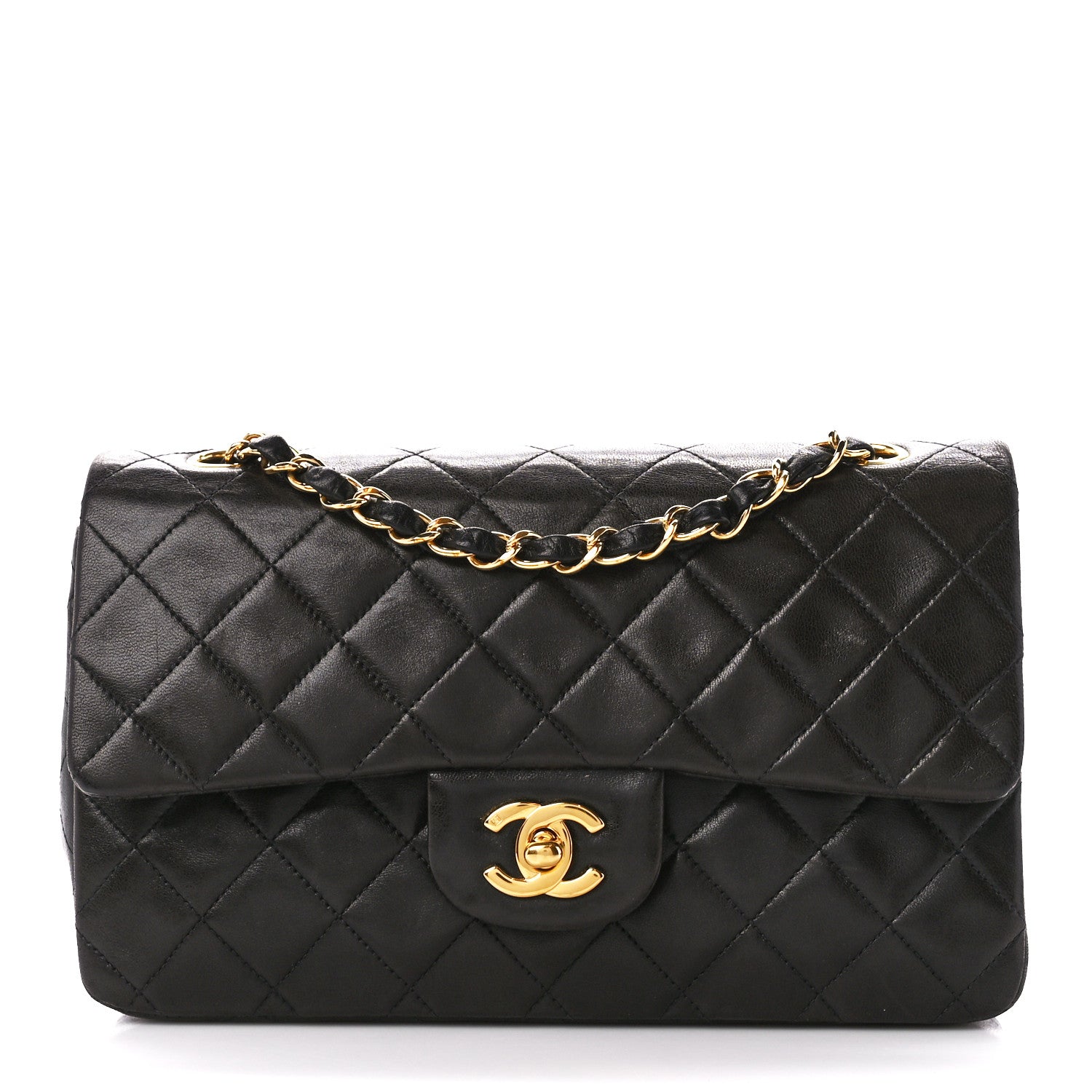 Chanel Lambskin Quilted Small Double Flap Black 1 of 13