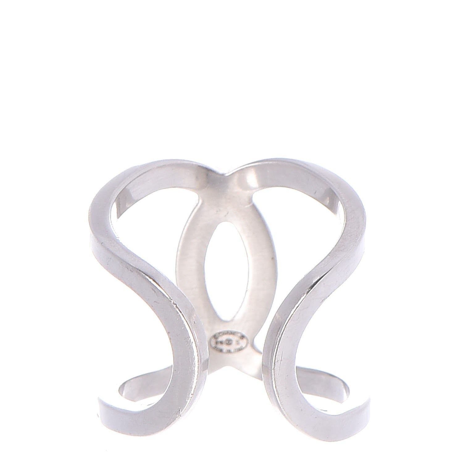 Chanel Metal CC Ring 57 8 Silver 5 of 6