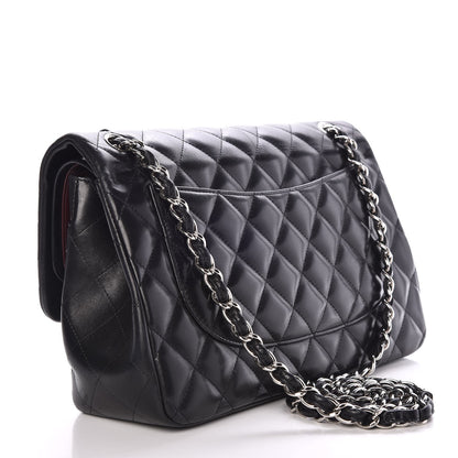 Chanel Lambskin Quilted Jumbo Double Flap Black 4 of 8