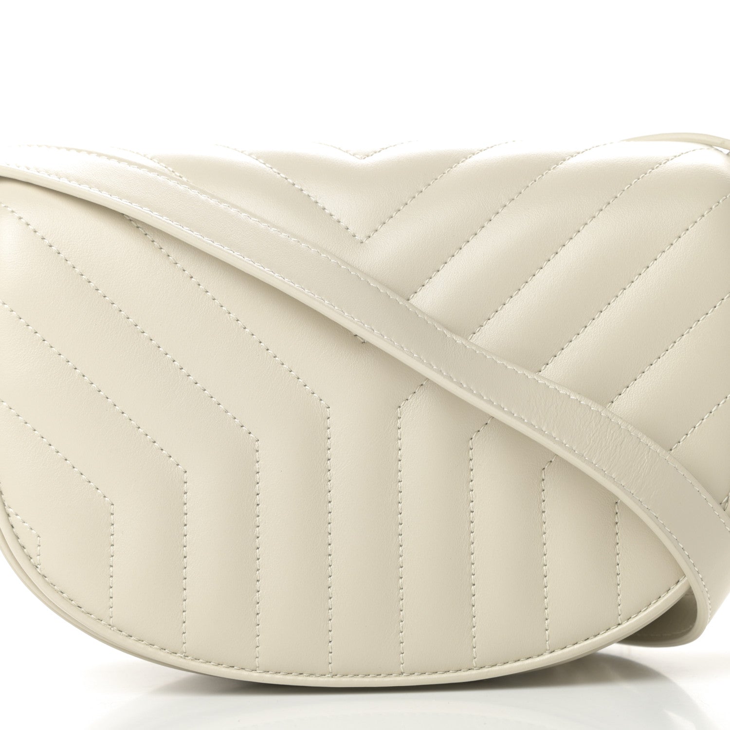 Saint Laurent Calfskin Y Quilted Small Joan Satchel Blanc Vintage 8 of 10