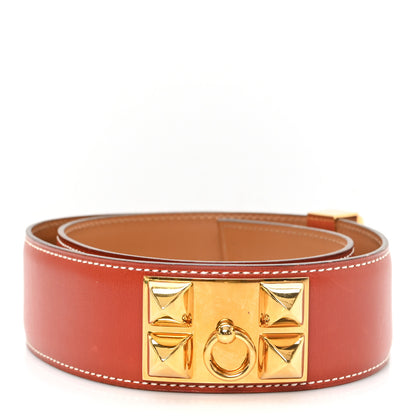 Hermes Box Collier De Chien CDC Belt 65 Brique 1 of 4
