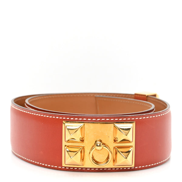 Hermes Box Collier De Chien CDC Belt 65 Brique 1919280 – FASHIONPHILE