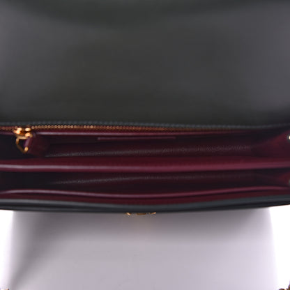 Saint Laurent Smooth Calfskin Monogram Cassandra Clasp Bag Dark Green 5 of 10