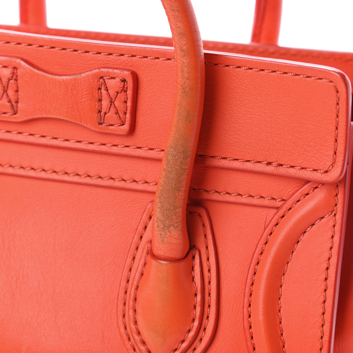 Smooth Calfskin Nano Luggage Fluo Orange