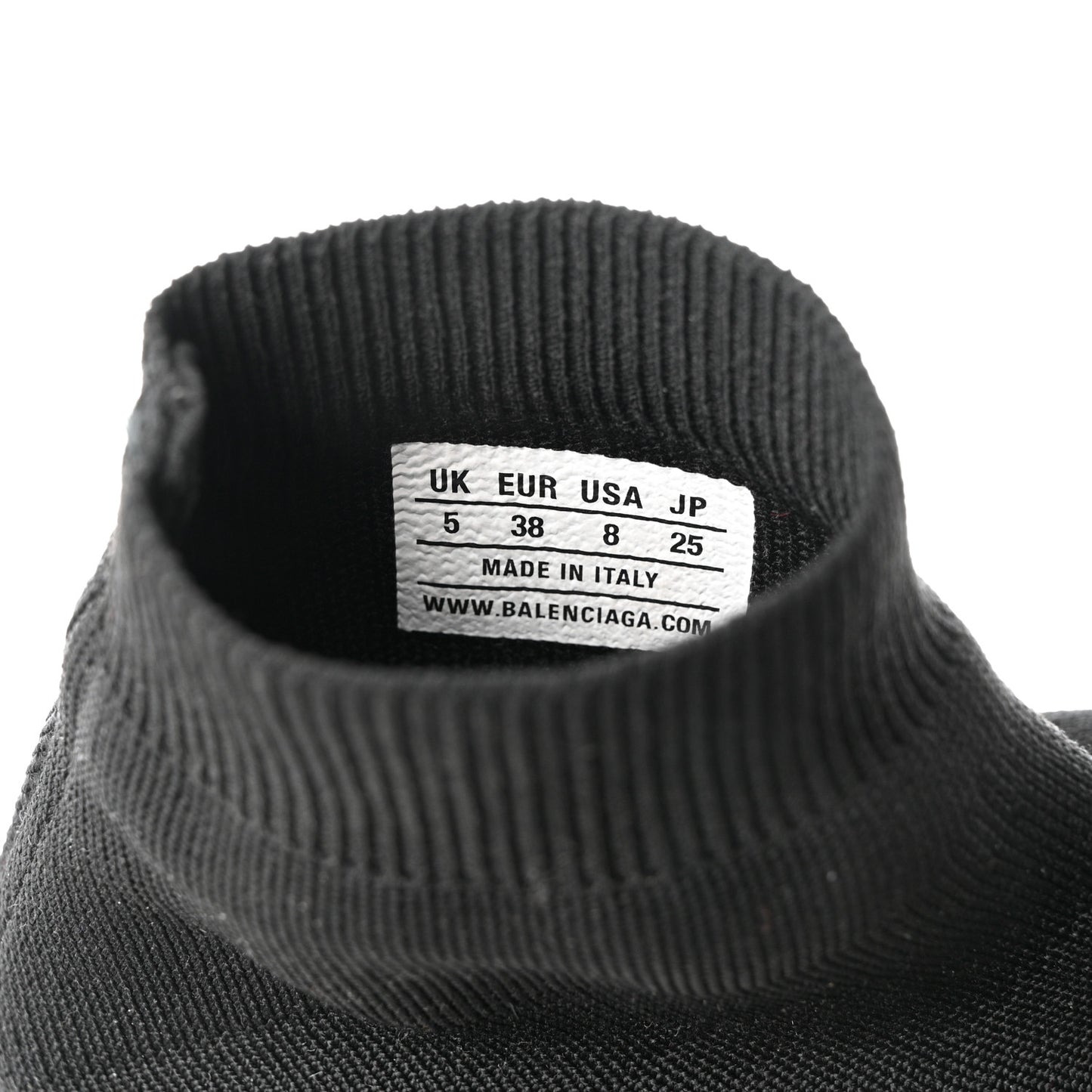 Neoprene Knit Womens Speed Sneakers 38 Black White