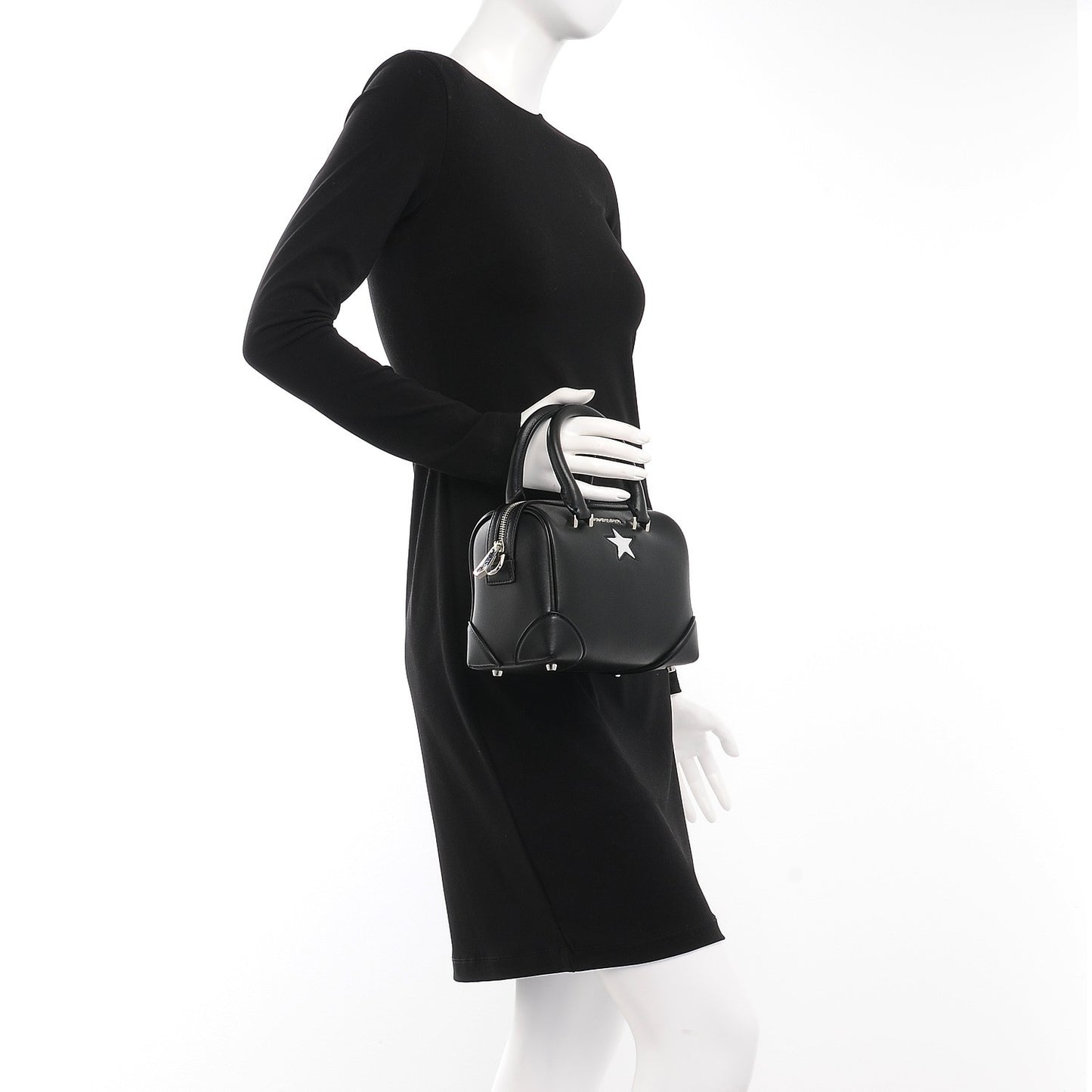 Calfskin Star Micro Lucrezia Black Silver