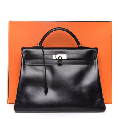 Hermes Box Kelly Retourne 40 Black 38 of 38