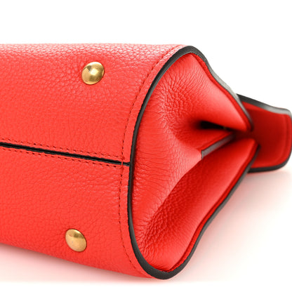 Salvatore Ferragamo Calfskin Small Margot Top Handle Satchel Candy Apple Red 9 of 9