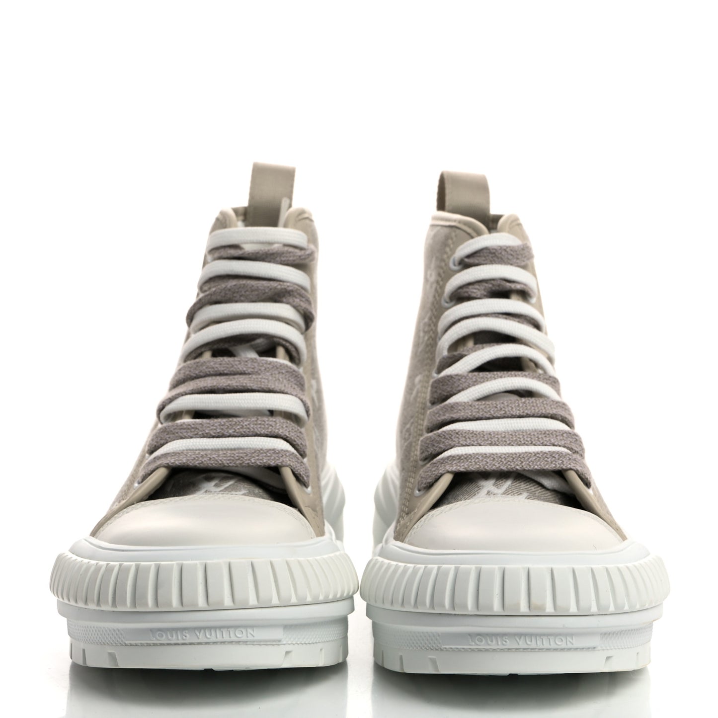 Denim Monogram Squad Sneaker Boots 37.5 Beige