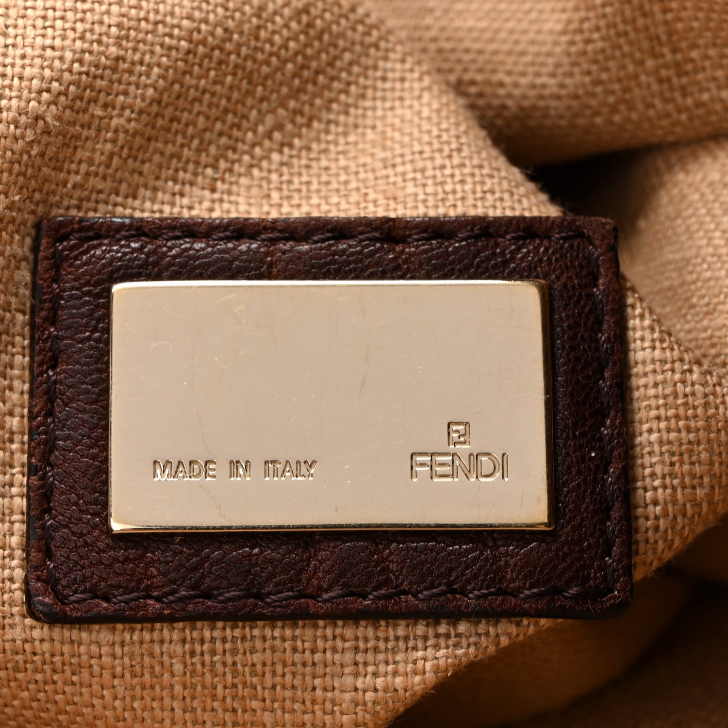 Fendi Zucca Nappa Nuvolata Vitello Tortuga Spy Tobacco Moro 6 of 10