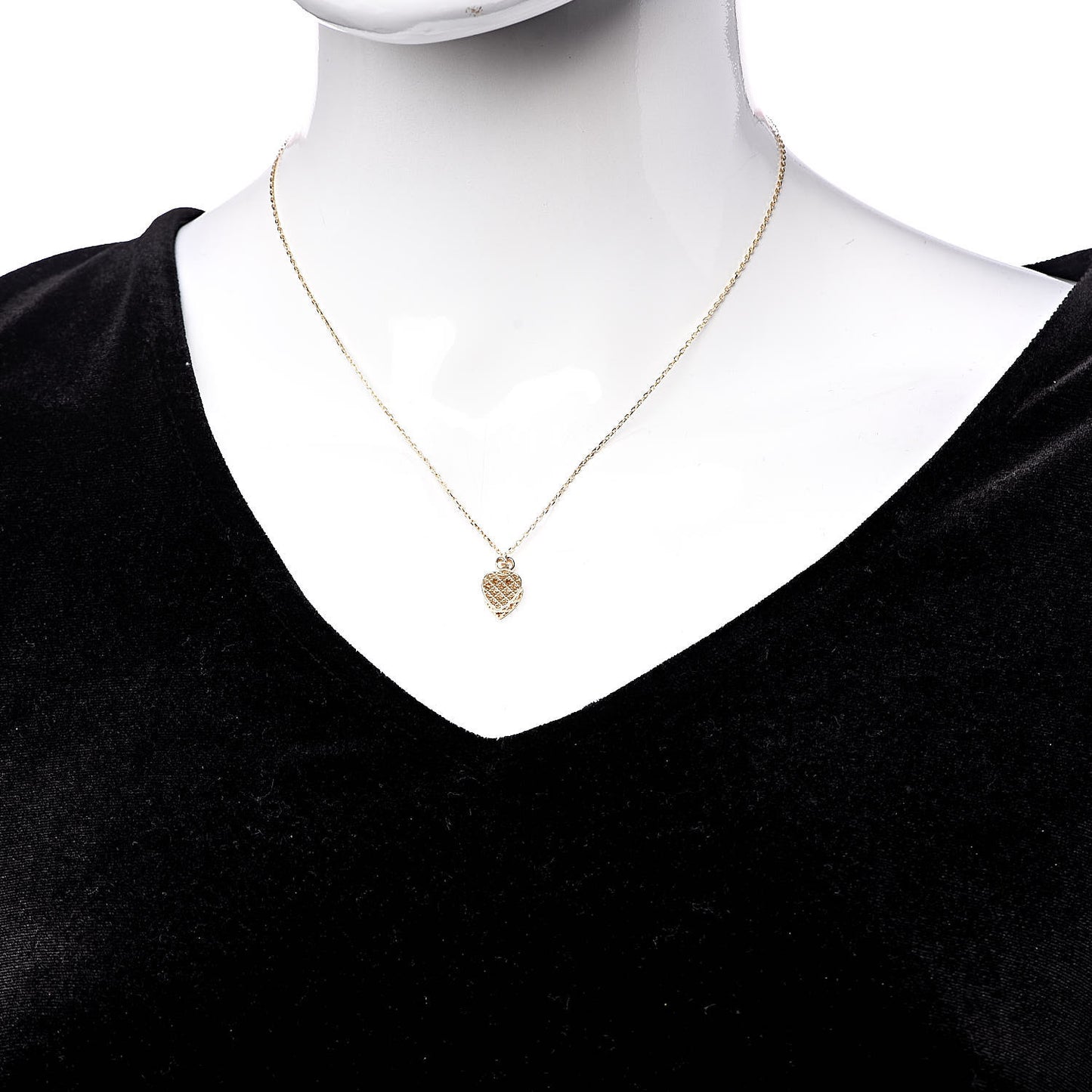18K Yellow Gold Diamantissima Heart Pendant Necklace