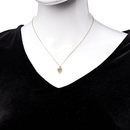 Gucci 18K Yellow Gold Diamantissima Heart Pendant Necklace 2 of 6
