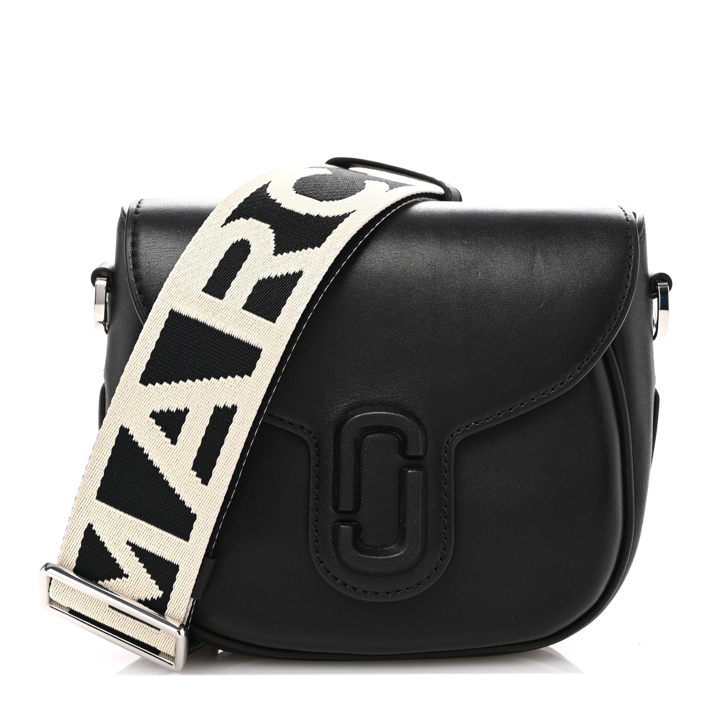 Calfskin Small The Covered J Marc Saddle Bag Black