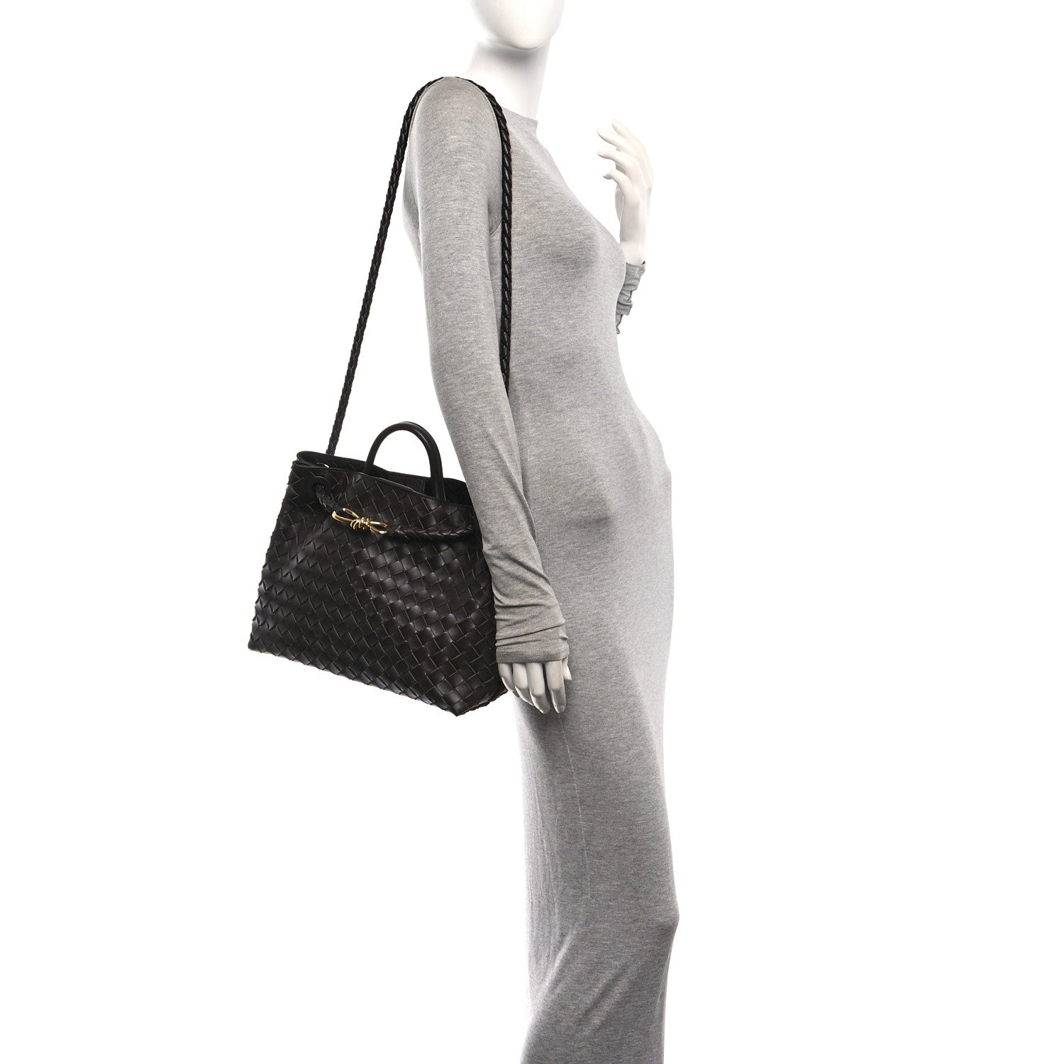 Bottega Veneta Nappa Intrecciato Medium Andiamo Shoulder Bag Fondant 2 of 9