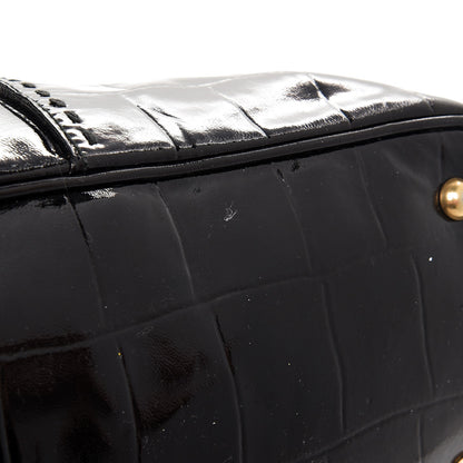 Saint Laurent Crocodile Embossed Patent Large Muse Black 10 of 15
