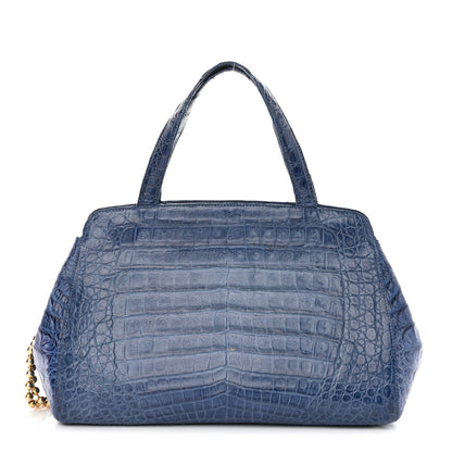 Nancy Gonzalez Crocodile Top Handle Blue 1 of 14