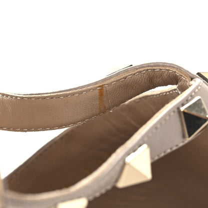 Valentino Garavani Nappa Rockstud Peep Toe Ankle Strap 105mm Sandals 39 Poudre 10 of 10