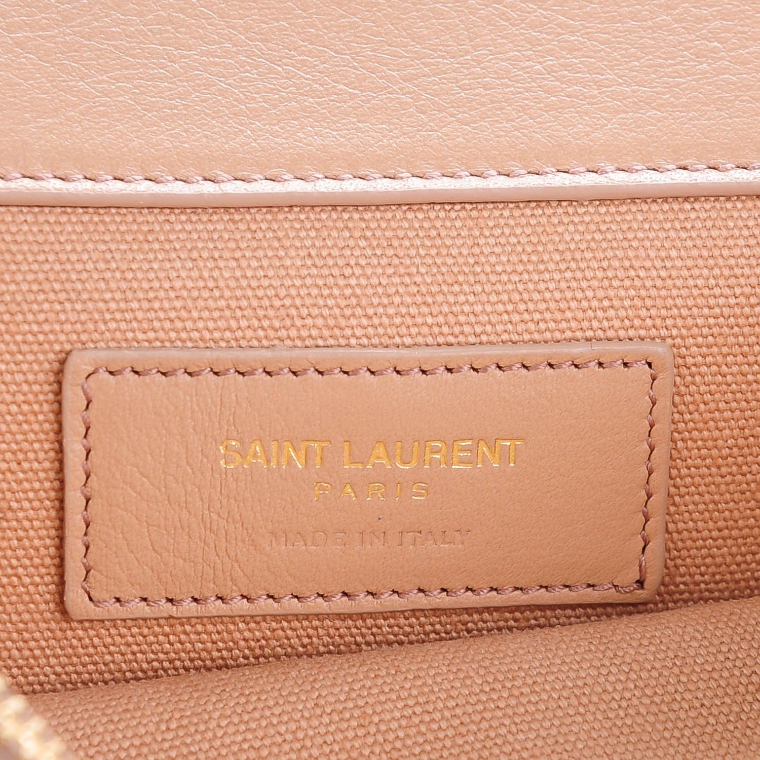 Saint Laurent Calfskin Canvas Small Muse Two Beige 6 of 7