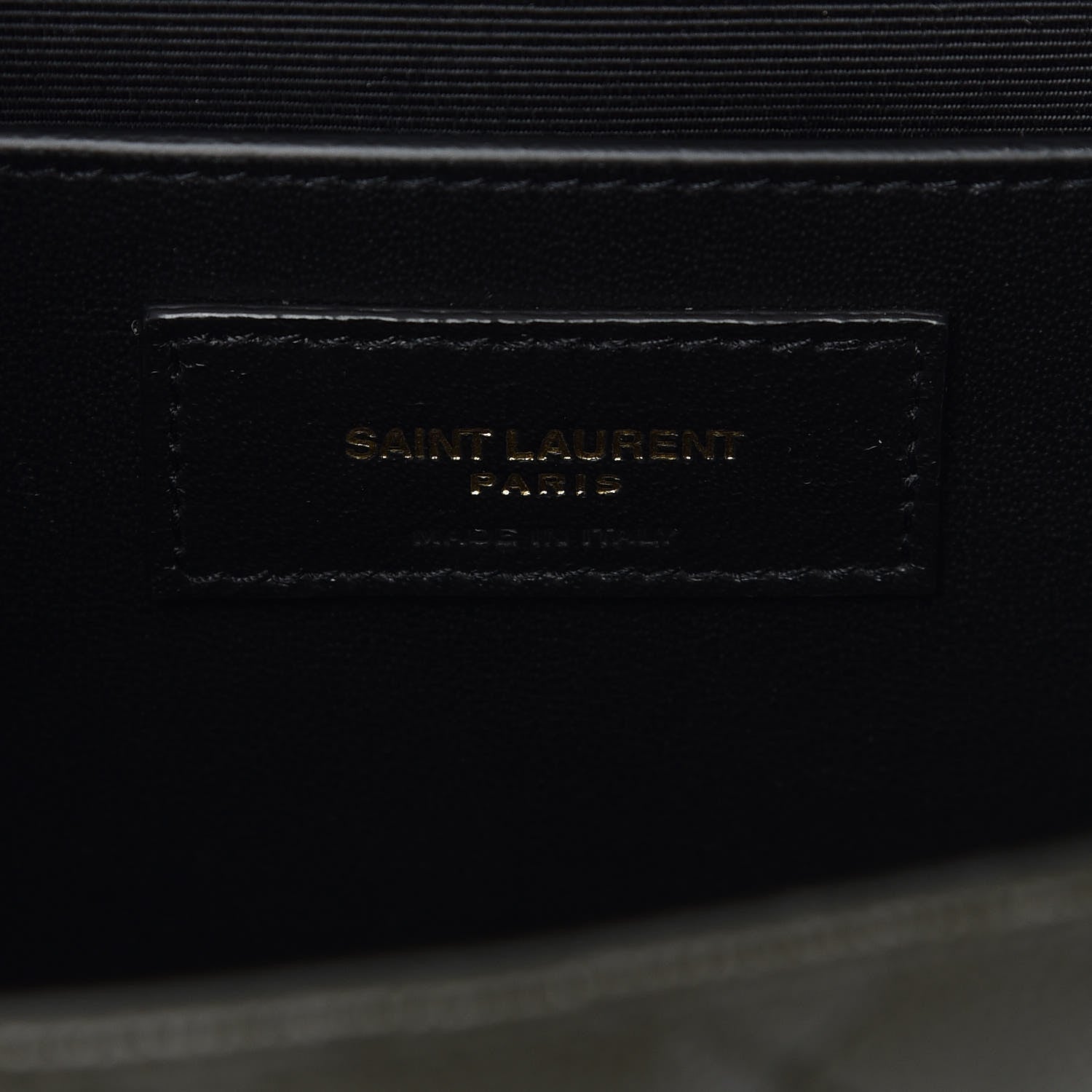 Saint Laurent Grain De Poudre Textured Mixed Matelasse Triquilt Medium Monogram Satchel Dark Tea 9 of 10