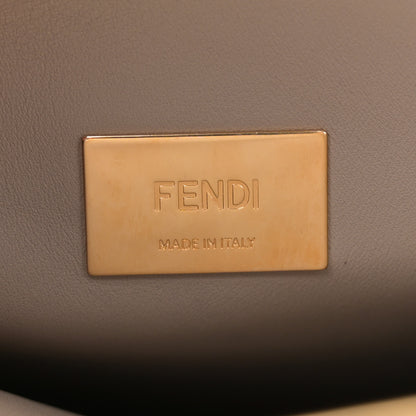 Fendi Vitello Tahiti Burro Large Peekaboo Iconic Essentially Satchel Black Corda 6 of 12