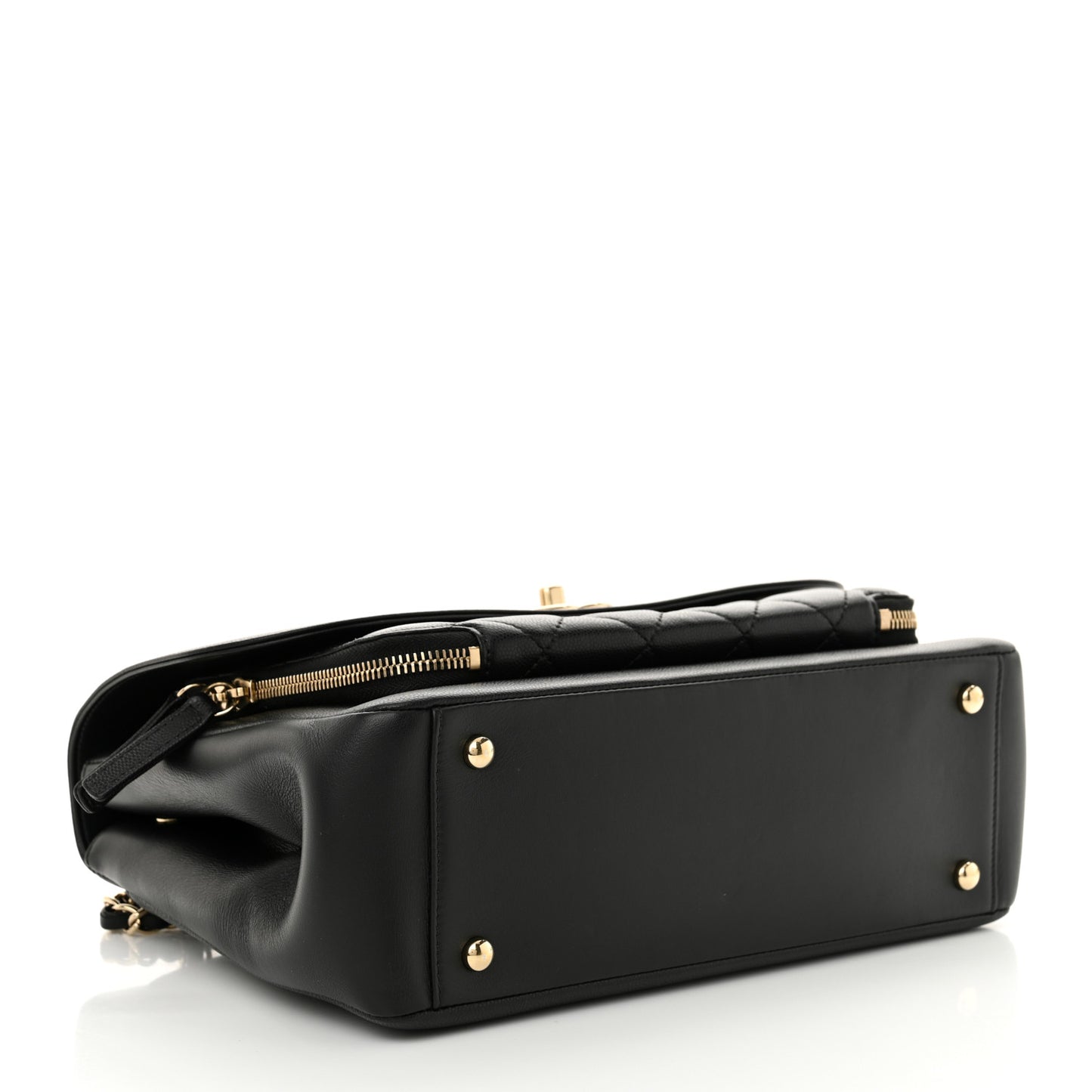 Caviar Quilted Large Business Affinity Flap Black
