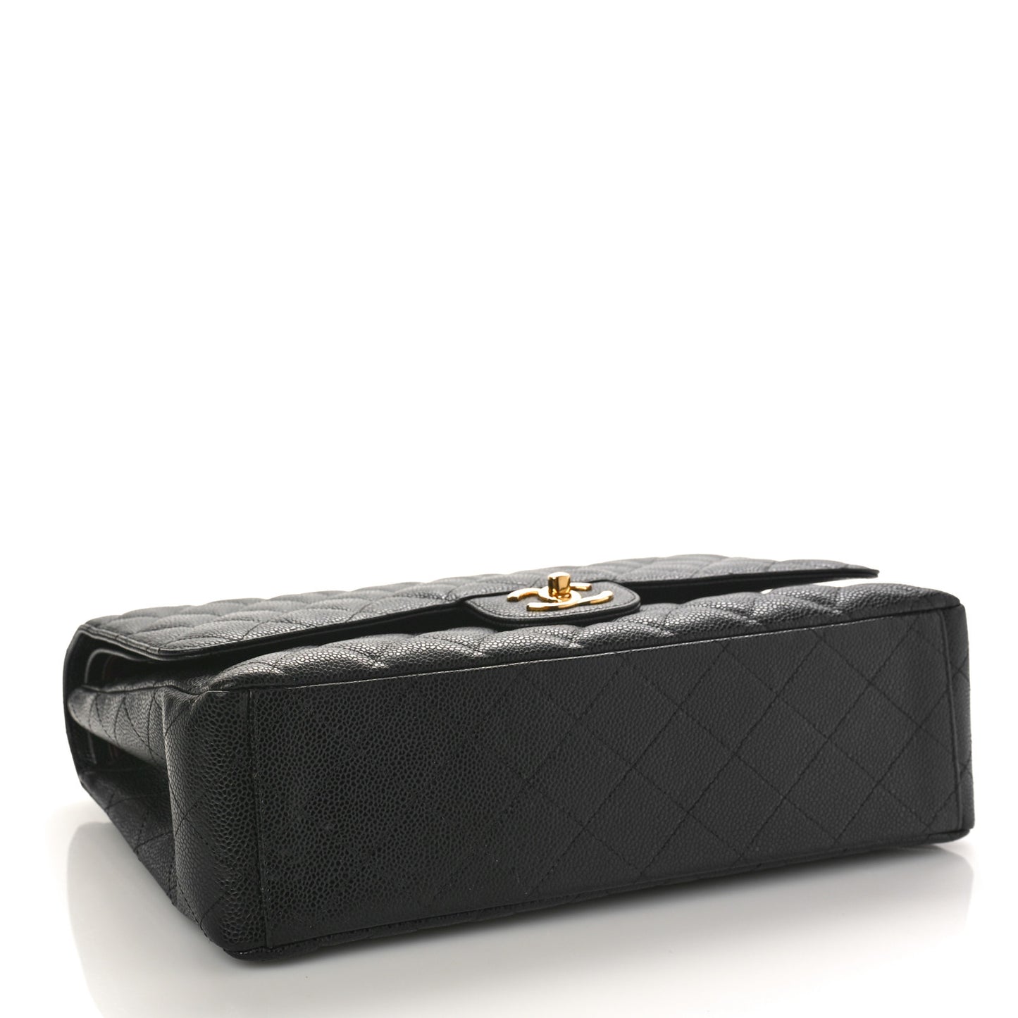 Caviar Quilted Maxi Double Flap Black