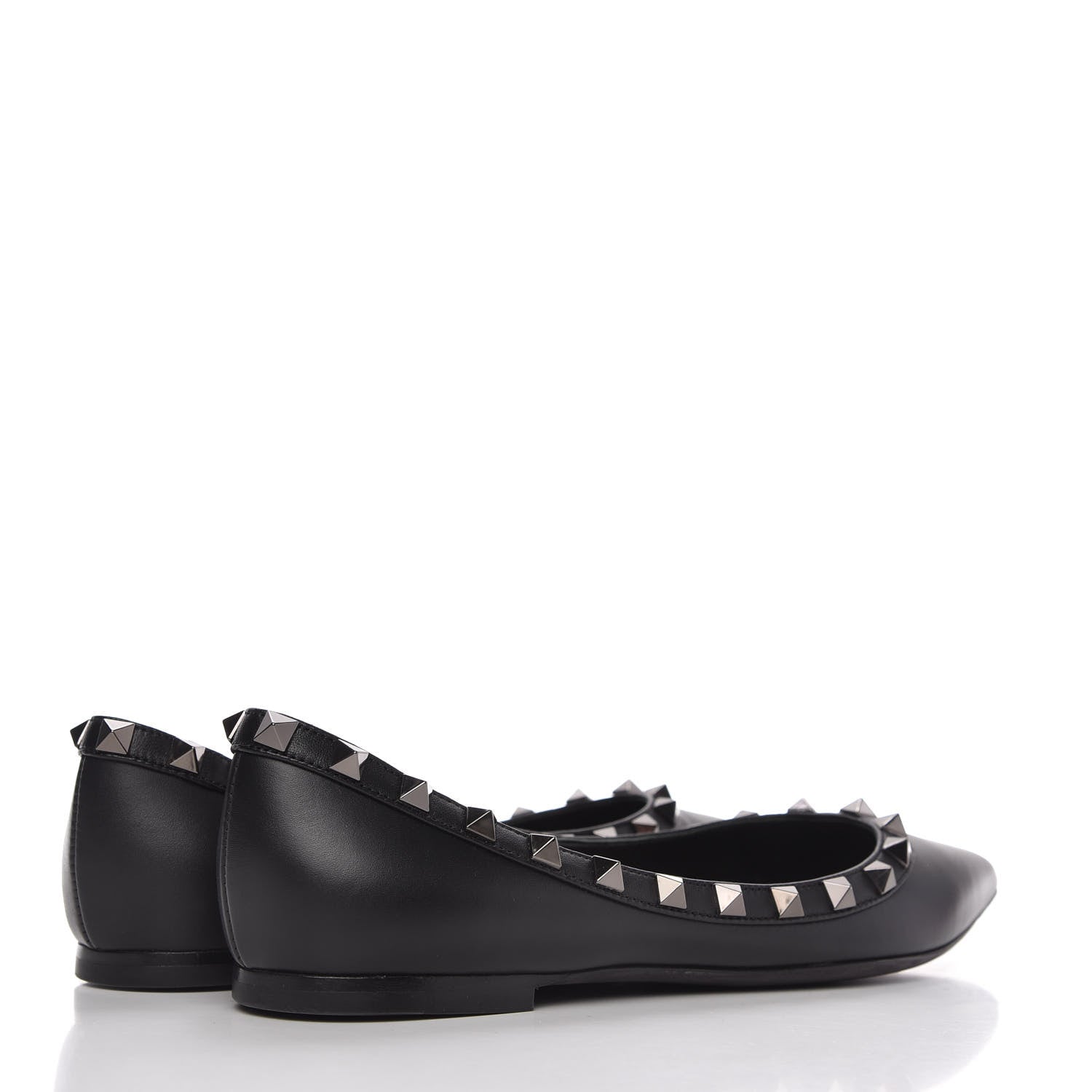 Valentino Garavani Nappa Rockstud Ballerina Flats 35.5 Black 4 of 9